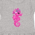 thumbnail image 4 of Inktastic Cute Seahorse, Pink Seahorse, Flowers, Seashell Girls Toddler Dress, 4 of 5