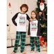 thumbnail image 3 of Conjunto de pijama de 2 piezas con estampado de árbol de Papá Noel para Navidad de 2024, conjunto de pijama para padres e hijos, pijama para bebé, 3 of 5