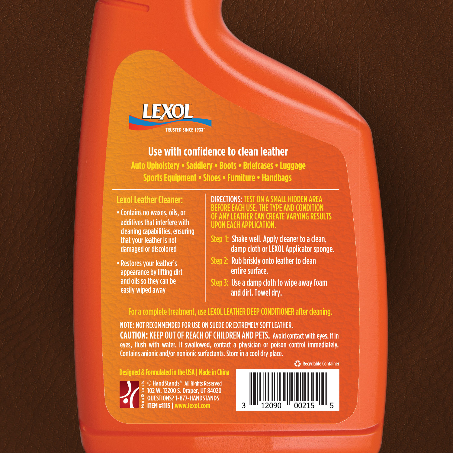Lexol pH-balanced Leather Cleaner 16.9 oz - image 3 of 6