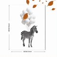 thumbnail image 3 of Qisvanset Pink Balloon Zebra Canvas Print 12x16 Inch Entryway Art, 3 of 8