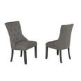 thumbnail image 4 of Dark Gray Wood Dining Set with Extendable Table and Gray Linen Chairs, 4 of 4