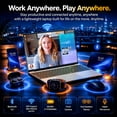 thumbnail image 3 of DUNHOO 15.6 Inch Laptop, 16GB RAM, 512GB SSD, Intel Core , Windows 11 Pro, Backlit Keyboard, Silver, 3 of 9