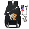 thumbnail image 4 of Cute Little Bear 26 English Letters Teenage School Bag for Boy Girl Cartoon Printing Laptop Bagpack Back To School Backpack, 4 of 5