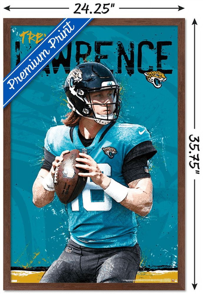NFL Jacksonville Jaguars - Trevor Lawrence 21 Wall Poster, 22.375" x 34", Framed