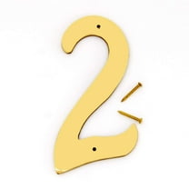 HY-KO Products BR-40/2 Metal House Number 2 (Two), Brass