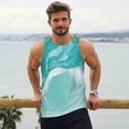 thumbnail image 6 of Rateoe Teal Turquoise 1 Pattern Sleeveless Gym Shirt Muscle Tee Breathable Workout Shirt Slim-Fit Tank Quick Dry Fit Muscle Tank Top Bodybuilding Sleeveless T Shirt-Small, 6 of 7
