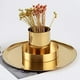 thumbnail image 4 of Portavasos para lápices, organizador de papelería de escritorio, jarrón de mesa, maceta, portabrochas de maquillaje, acero inoxidable, dorado, 4 of 6