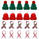 thumbnail image 2 of Mini sombrero de Papá Noel de piezas/20 piezas, bufanda de Navidad, piruleta, botella de vino, bricolaje, fiesta de Navidad, decoración de mesa de cena en casa, 10/piezas, 2024, 2 of 4