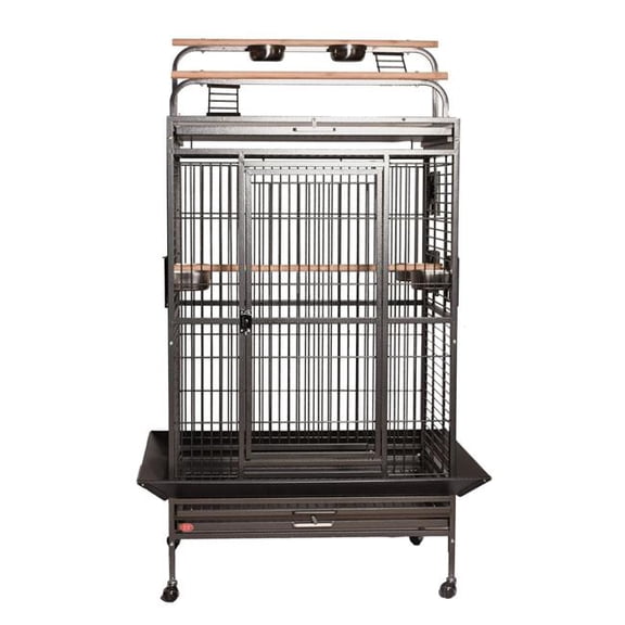 A&E Cage 8003628 HQ Platinum 36 x 28 in. Play Top Cage with 1 in. Bar Spacing, Platinum - 2 Box per Set