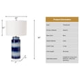 thumbnail image 2 of Lux Lighting Navy and White Ceramic Coastal Table Lamps (Set of 2) 3-Way Switch, 2 of 6