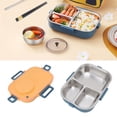 thumbnail image 4 of Thermal Lunch Box, Double Layer Insulated Bento Box Rust Resistant  For Picnic For Office For Home Blue Yellow, 4 of 8