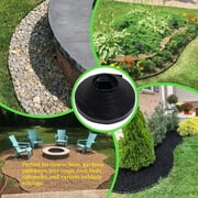 Garden Edging, 100ft No-Dig Landscape Edging with 150 Spikes for Lawn, 2 Inch Tall for Landscaping, Flower Gardens, and Lawn(Black, 100FT)