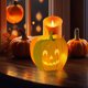 thumbnail image 4 of Bolsas de luz de Halloween con velas electrónicas, bolsas ignífugas para velas, linternas de calabaza, linternas de té y soportes para velas se utilizan para la decoración de fiestas de Halloween., 4 of 6