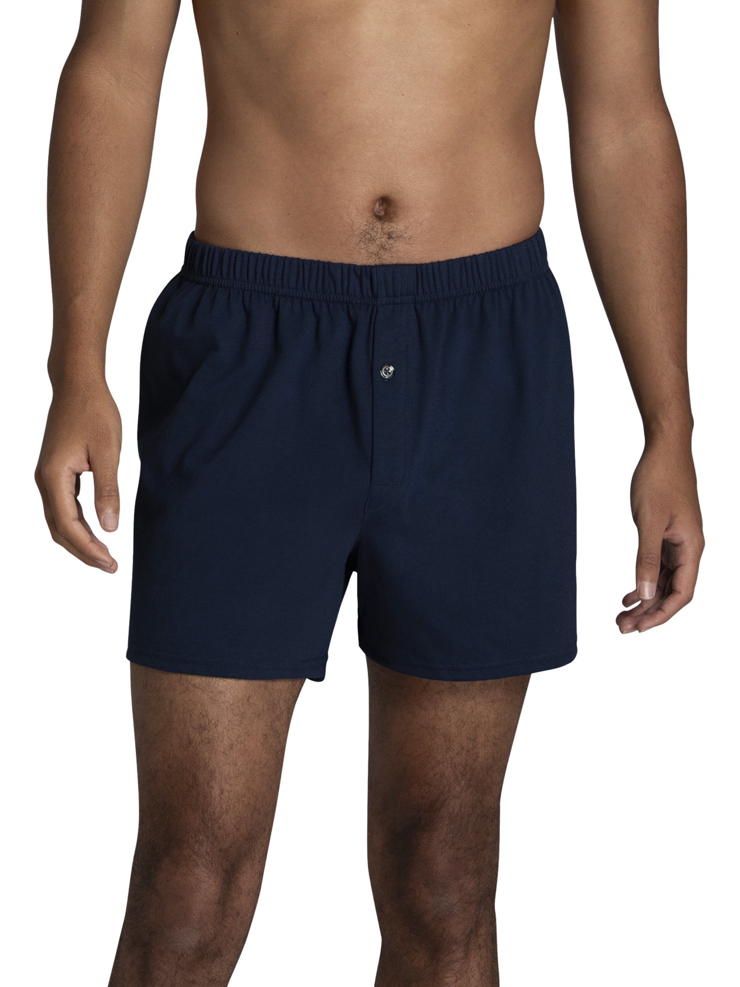 Fruit of the Loom Men's Knit Boxers - Relaxed Fit, Soft Cotton, Moisture-Wicking, 6-Pack, S-5XB