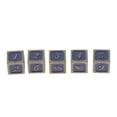 thumbnail image 1 of 5 Piezas de Seis Caras D6 0,63 "dados con Bordes Dorados Borde Y Número de Bronce / Dorado Azul Yotijar Dados de seis lados D6, 1 of 10