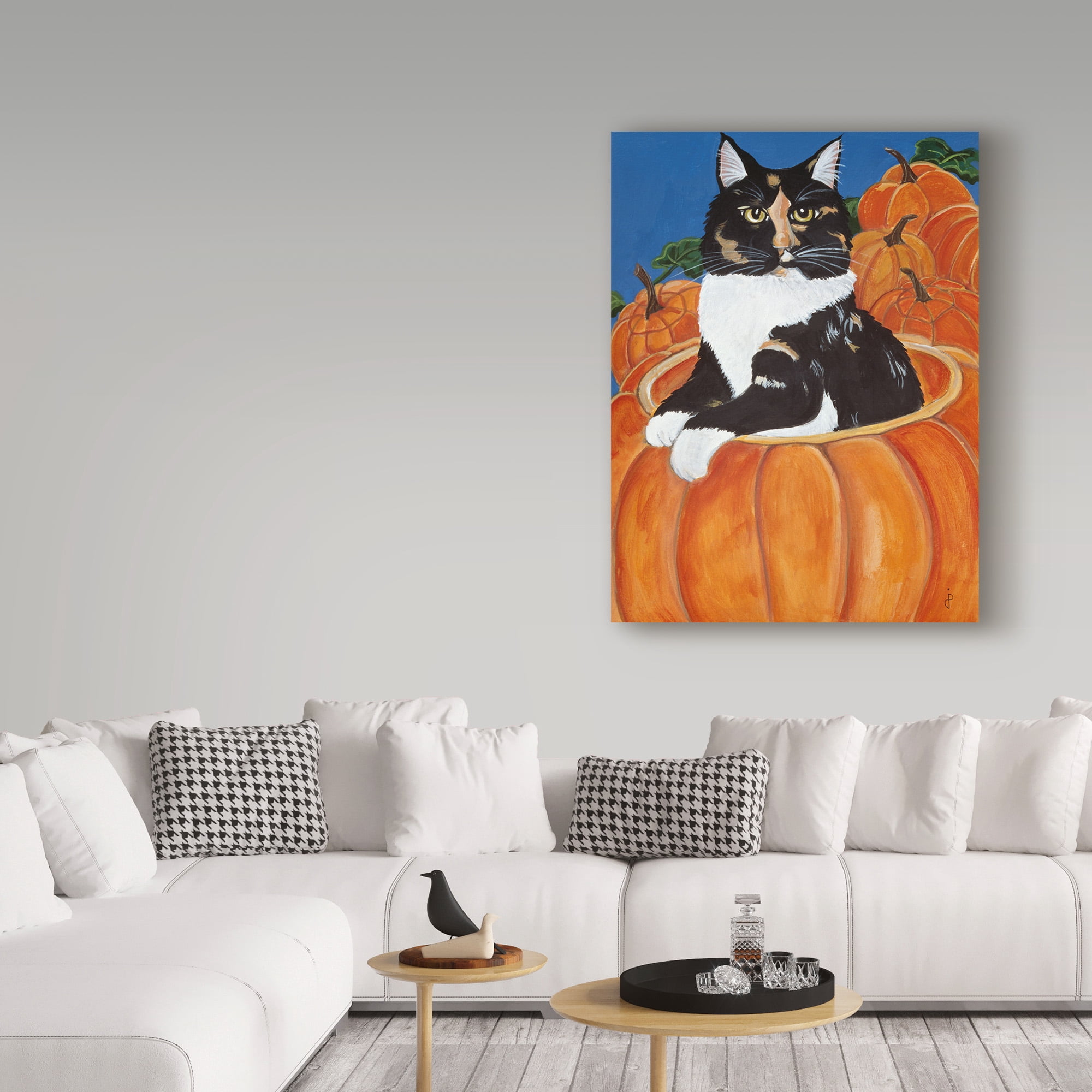 Trademark Fine Art 'Matisse In A Pumpkin' Canvas Art by Jan Panico