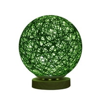 WNFJR Touch Control Rattan Table Lamps, 3 Way Dimmable Bedside Lamps for Bedroom Set of 1, Grass Rope Nightstand Lamps for Living Room Office (1 LED Bulbs Included)