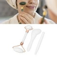 thumbnail image 1 of Ensemble de Rouleau Jadestone et Gua Sha, Ensemble de Rouleau Jadestone de Relaxation Portable pour le Corps Vert,Blanc, 1 of 7