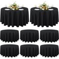thumbnail image 1 of LAICAIW 8 Pack Round Tablecloth Stain and Wrinkle Resistant 90'' x 90'' Black Polyester Table Cover for Dining, Buffet Parties and Camping, 1 of 7