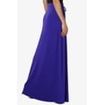 thumbnail image 4 of TheMogan Women's S~3X Drawstring Waist Pocket Drapey Jersey A-Line Long Maxi Skirt, 4 of 7