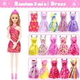 thumbnail image 4 of ZITA ELEMENT 78 Pcs 11.5 Inch Doll Pink Convertible Car Playset, Dress up for Kids Including 11.5 in Girl Doll, Toy Car, 1 Fancy Dress, 3 Regular Dress, 1 Fashion Dress, 71 Accessories, 4 of 7