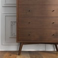 thumbnail image 5 of Francesca Modern Bedroom 5 drawers Tall Dressers in Solid Wood Walnut Brown, 5 of 7