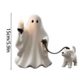 thumbnail image 3 of 2026 Eespoir Ghost & Pup Candle Holder, Halloween Walking Dog Ghost Decoration, Cute Ghost Dog Figurine Holding a Candlestick, Holiday Party Scene Decoration Tabletop Ornament, 3 of 5