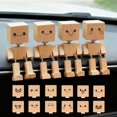 thumbnail image 6 of Shaking Wooden Man Figurine, Shaking  Woodens Doll with 12 count  Expressions,  Shaking  Wooden  Dashboard Decorations, Creative  Desktop Decor, 6 of 6