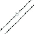 thumbnail image 2 of Bling Jewelry Unisex Strong Oxidized Sterling Silver Bali Twist Chain Necklace for Men Italy Made, 2 of 4