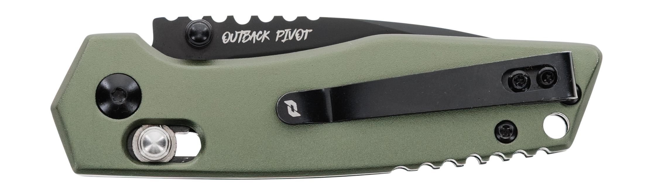 Schrade Outback Pivot Lock Folder Aus-8 Stainless Steel Blade, Black Oxide Blade, Aluminum Handle