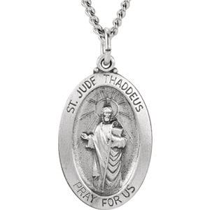 Jewels By Lux 14k White Gold 24x16mm Crucifix Pendant