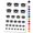Black, variant on Peeking Lemur Water Resistant Temporary Tattoo Set Fake Body Art Collection - Hot Pink