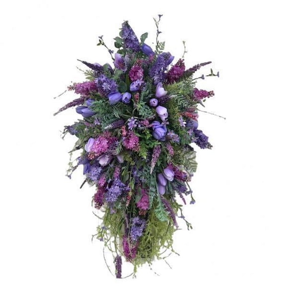 2x Artificial 45x25cm decoración de pared adornos Floral decoración puerta delantera decoración para