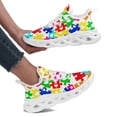 thumbnail image 4 of Coolcustomize Wide Width Sneakers for Women, Colorful Puzzle Print Low-Top Lace-Up Running Shoes with Cushioned Sole, Round Toe Casual Streetwear Gym Shoes, Fashion Trendy Lightweight Sport Shoes, 4 of 5