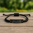 thumbnail image 2 of Funny Aunt Gifts from Family, Rope Bracelet for Aunt Graduation, 'I Think Me Being Your Aunt Is Enough Of A Gift' Quote, Adjustable Black Rope Jewelry, 2 of 4