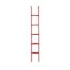 Magari 5-Tier Corner Leaning Ladder DVD Bookshelf, Red