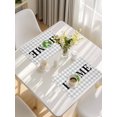 thumbnail image 5 of Rustic Home Placemats Set of 4, Green Eucalyptus Leaves Wreath Wooden Plaid Placemats for Dining Table, Place Mats for Kitchen Tabletop, Waterproof Wipeable Dining Table Mats Set, 5 of 9