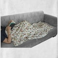 thumbnail image 6 of Dahlia Soft Flannel Fleece Throw Blanket, Garden Blossom Peony Flowered and Orchid Dahlias Yard Beauty, Cozy Plush for Indoor and Outdoor Use, 50" x 70", Burnt Orange Mustard, by Ambesonne, 6 of 6
