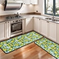 thumbnail image 3 of Kitchen Rugs Sets Of 2,Yellow Lemon Flowers LightBlue Pattern Anti Fatigue Kitchen Mat Rugs Non Slip Washable,Decorative Kitchen Floor Mats for Kitchen,Sink,Laundry,17"x47"+17"x47", 3 of 5