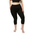 thumbnail image 1 of Nativ Pantalones Capri de Yoga para Mujer, Leggings Capri de Gran Comodidad con Bolsillos Internos, Suaves y Cintura Alta, Negros, Talla Extra Grande Nativ Pantalón capri, 1 of 7