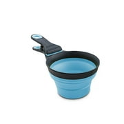 Dexas Popware for Pets Collapsible KlipScoop, 1 Cup Capacity, Gray, Blue