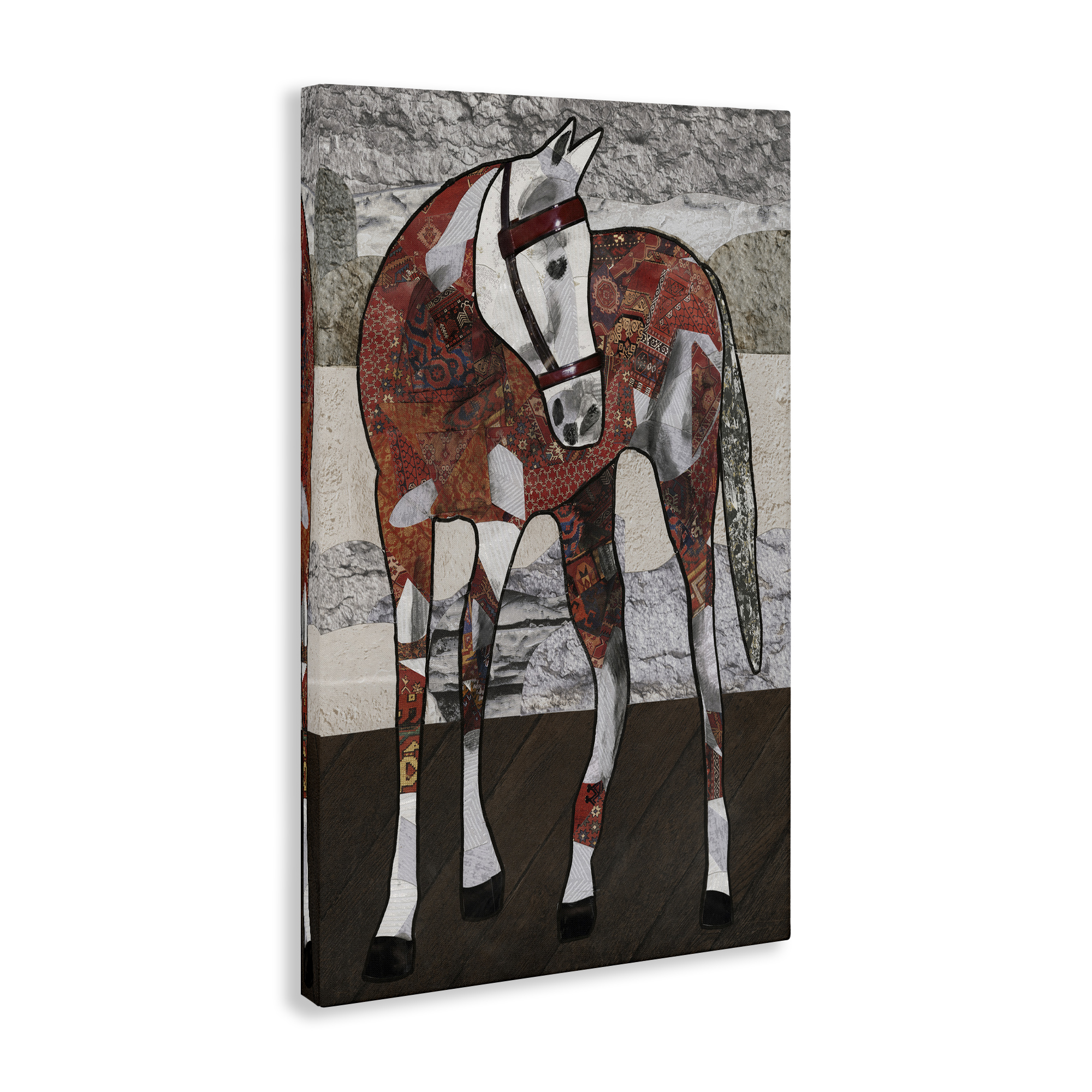 Stupell Industries Southwestern Patterned Foal Animals & Insects Painting Gallery Wrapped Canvas Art Print Wall Art, 24 x 36