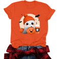 thumbnail image 6 of Yeaiivve Cute Tunic Tops for Women Halloween Cartoon Ghost Printed Graphic Tees Loose Fit Casual Holiday T-Shirts Soft Comfy Crewneck Pullover M, 6 of 7