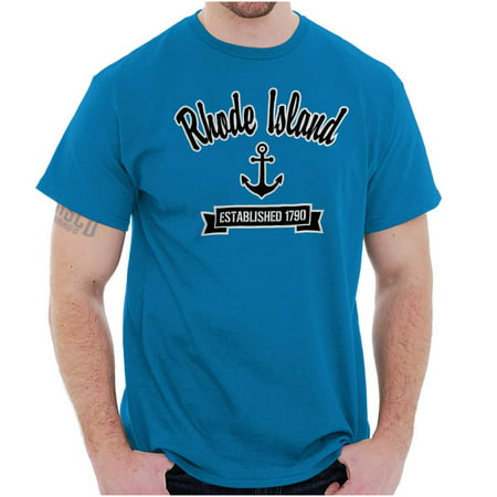 Brisco Brands Rhode Island Airport Souvenir Short Sleeve Adult (Best Fishing Spots In Rhode Island)
