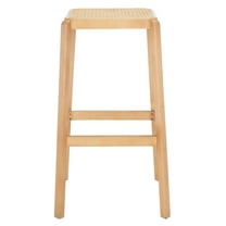 SAFAVIEH Silus Square Backless Bar Stool, Natural/Natural