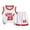 Z5144 White, variant on Toddler Boys Outfit Striped Letter Baseball Sleeveless T Shirt Two Pieces Clothes for Boys Size 2-3T