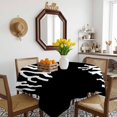 thumbnail image 3 of Coral Black Table Cloth Waterproof Tablecloths, Coastal White Ocean Marine Nautical Beach Tablecloth Dining Table Cover for Kitchen Party Tabletop Outdoor, Square Tablecloth 60x60 Inch, 3 of 9