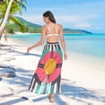 thumbnail image 7 of FORMRS Womens Long Sarong Beach Wrap Semi-Sheer Bikini Skirt Bathing Swimsuit Cover Up, Geometric Circle, 7 of 7