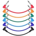 thumbnail image 2 of MesaSe Guitar Effect Pedal Cables Instrument Patch Cord 15cm 1/4 Inch Right Angle TS Plug PVC Jacket  6pcs/pack, 2 of 7