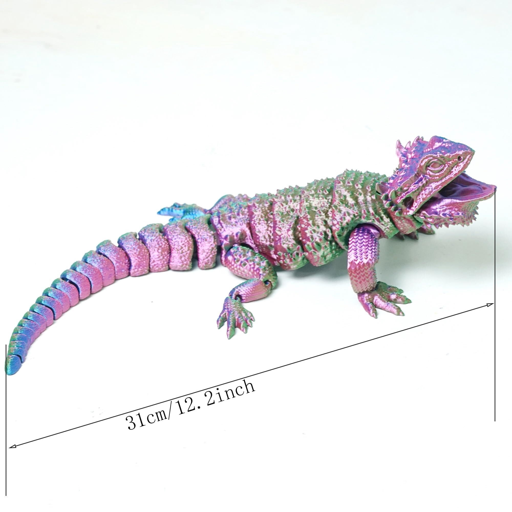 3D Printed Lizard Chameleon Animal Fidget Home Office Decor,3-D